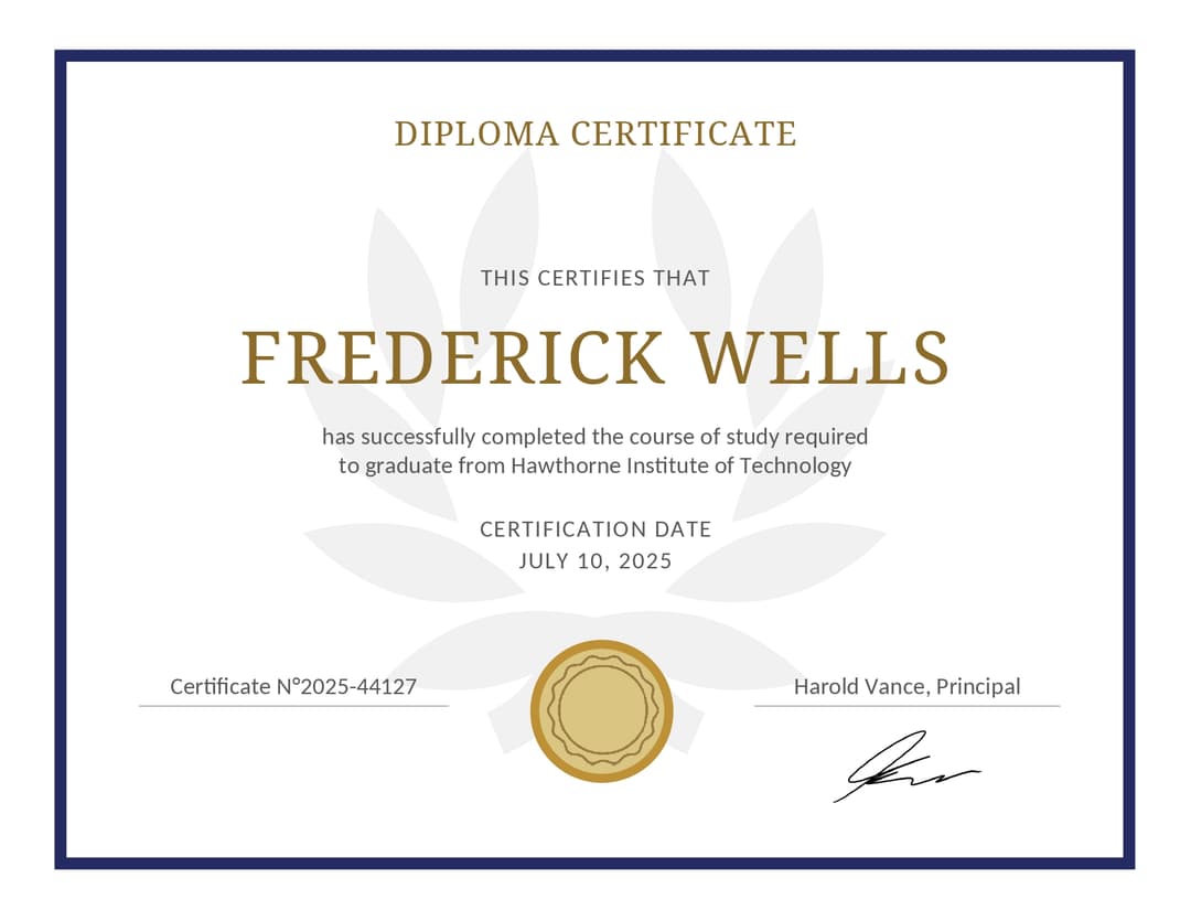 Diploma Certificate