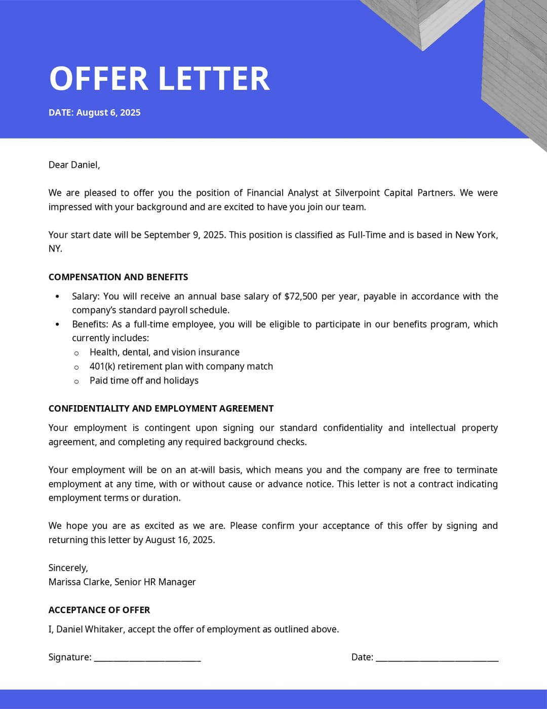 Offer Letter